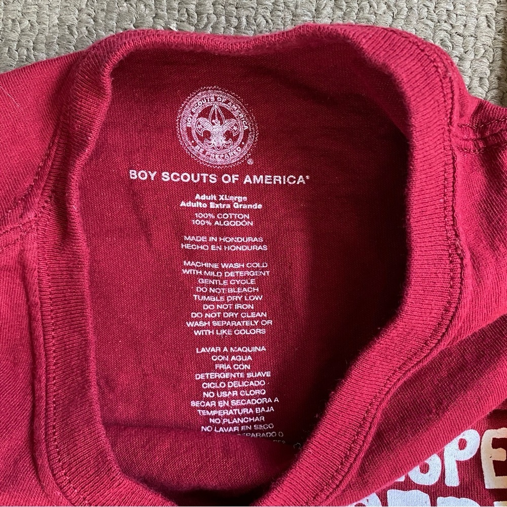 Boy Scouts Of America Burgundy Graphic Tee Shirt Men's Size XL - Picture 6 of 6